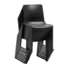 Kasar Stacking Side Chair Black Stacking
