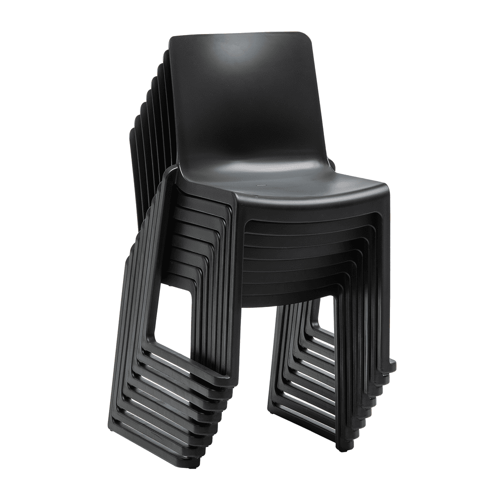 Kasar Stacking Side Chair Black Stacking