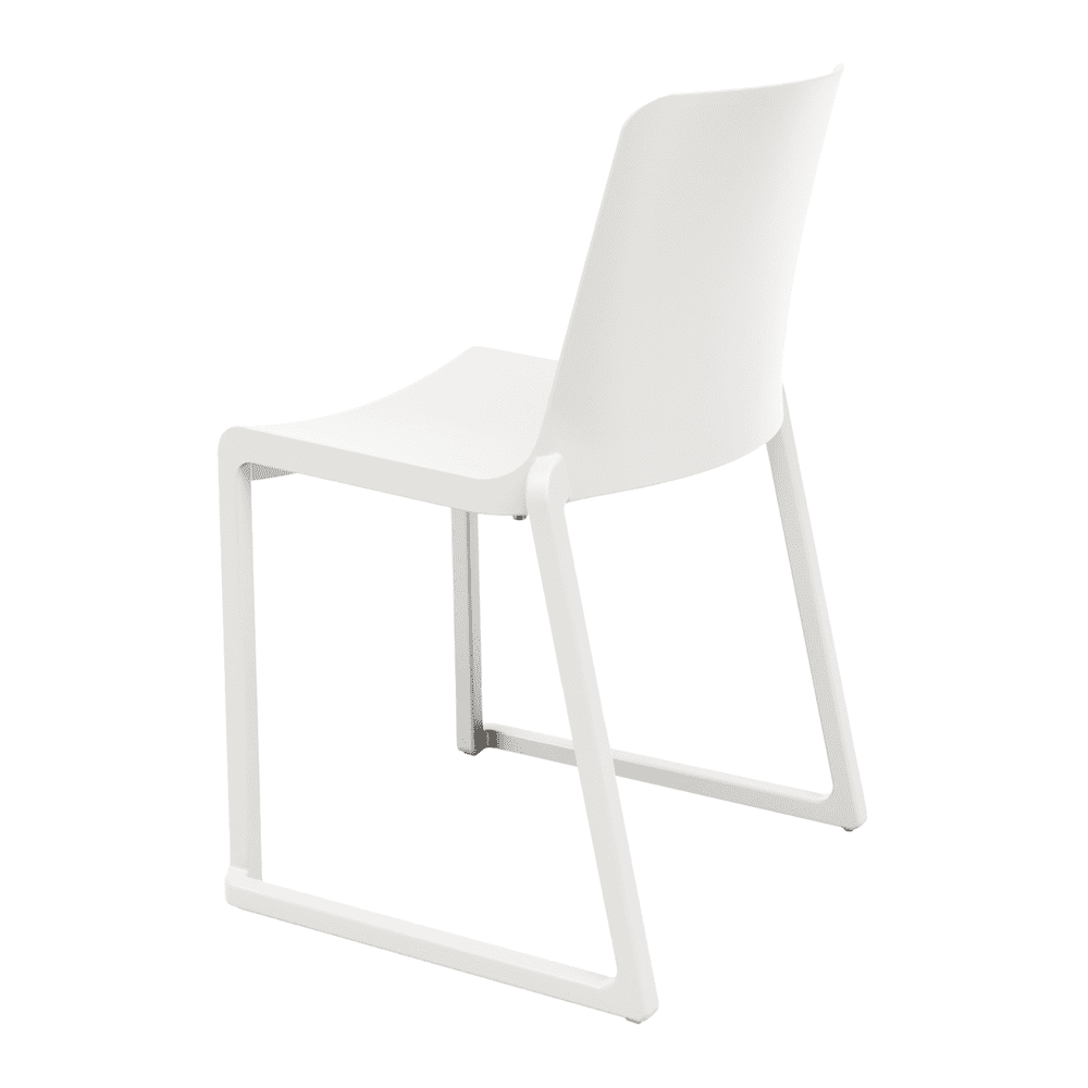 Kasar Stacking Side Chair White Back