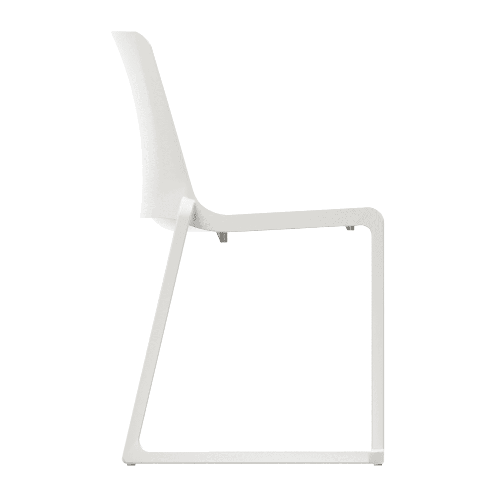 Kasar Stacking Side Chair White Side