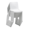 Kasar Stacking Side Chair White Stacking