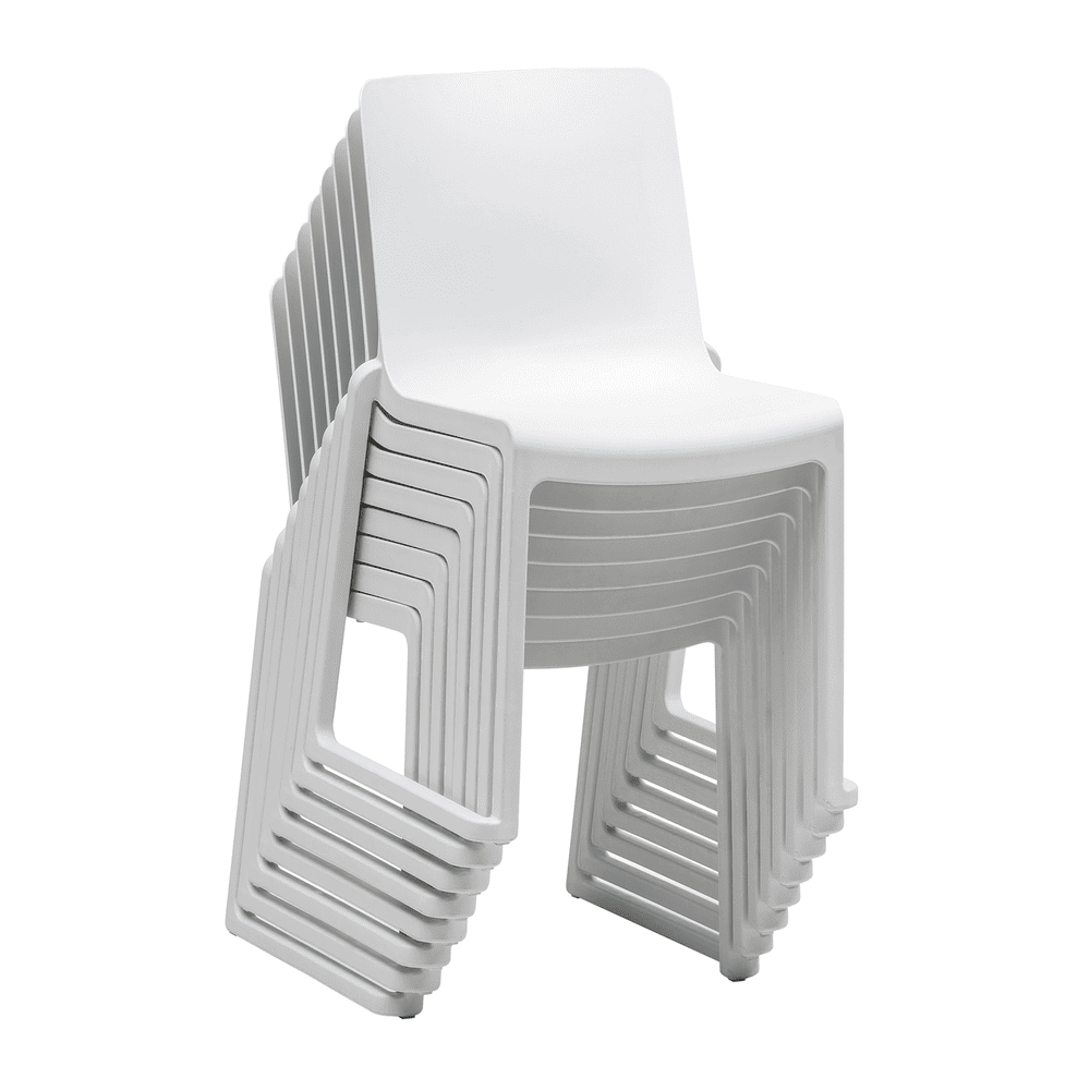 Kasar Stacking Side Chair White Stacking