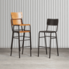 Tavo Stacking Bar Stool Wooden Seat And Back Studio 2 Square