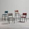 Zap Tavo Stacking Bar Stool Armchair Mid Height Bar Stool Side Chair Studio 3 Square
