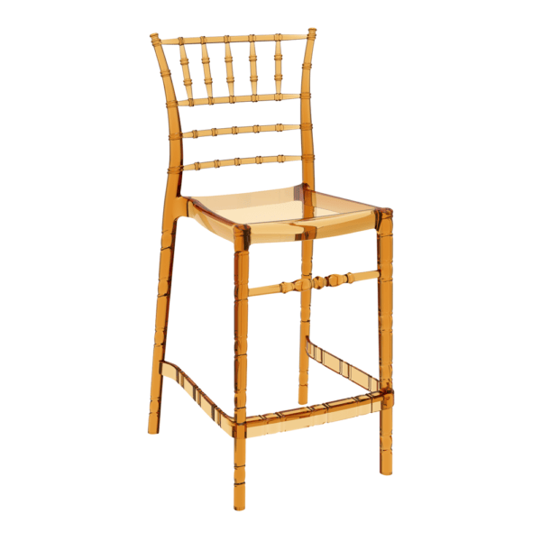 Chiavari Bar Stool 65 Amber Transparent