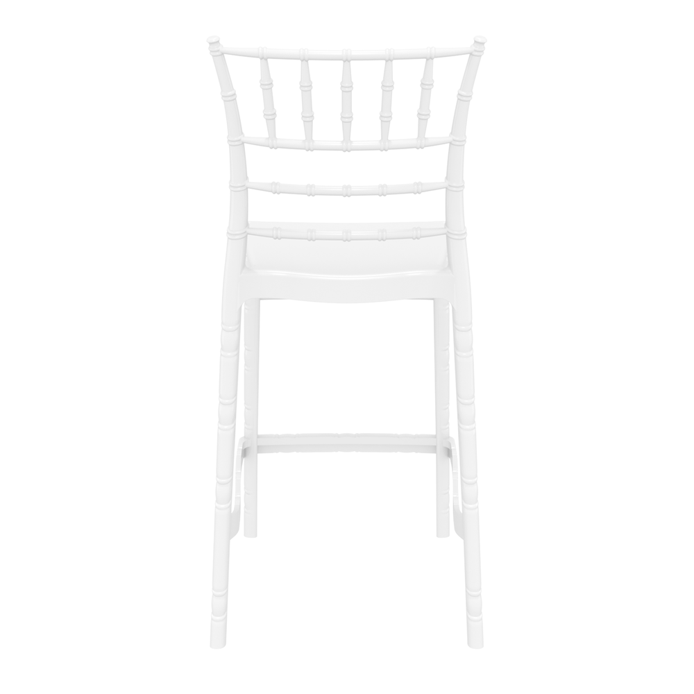 Chiavari Bar Stool 65 Glossy White Back
