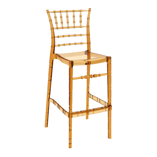 Chiavari Bar Stool 75 Amber Transparent