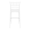 Chiavari Bar Stool 75 Glossy White Back