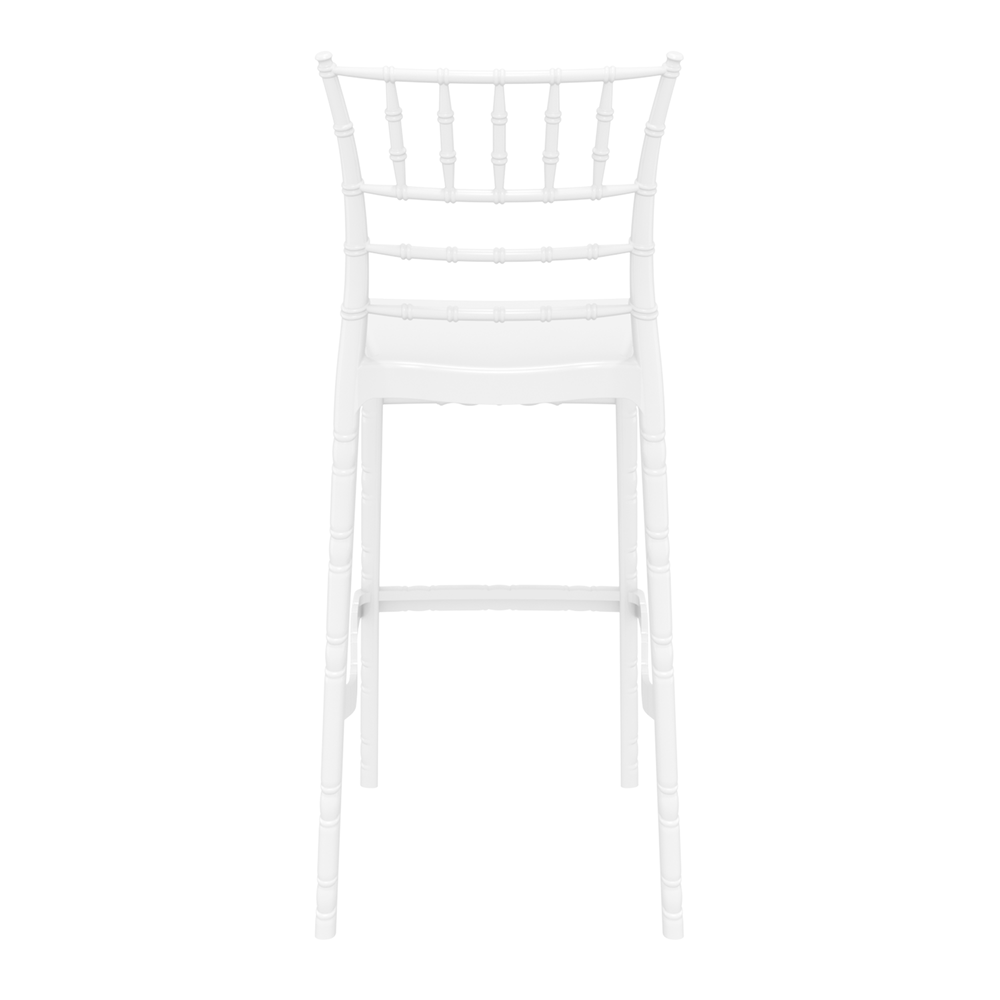 Chiavari Bar Stool 75 Glossy White Back