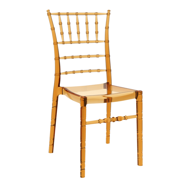 Chiavari Side Chair Amber Transparent