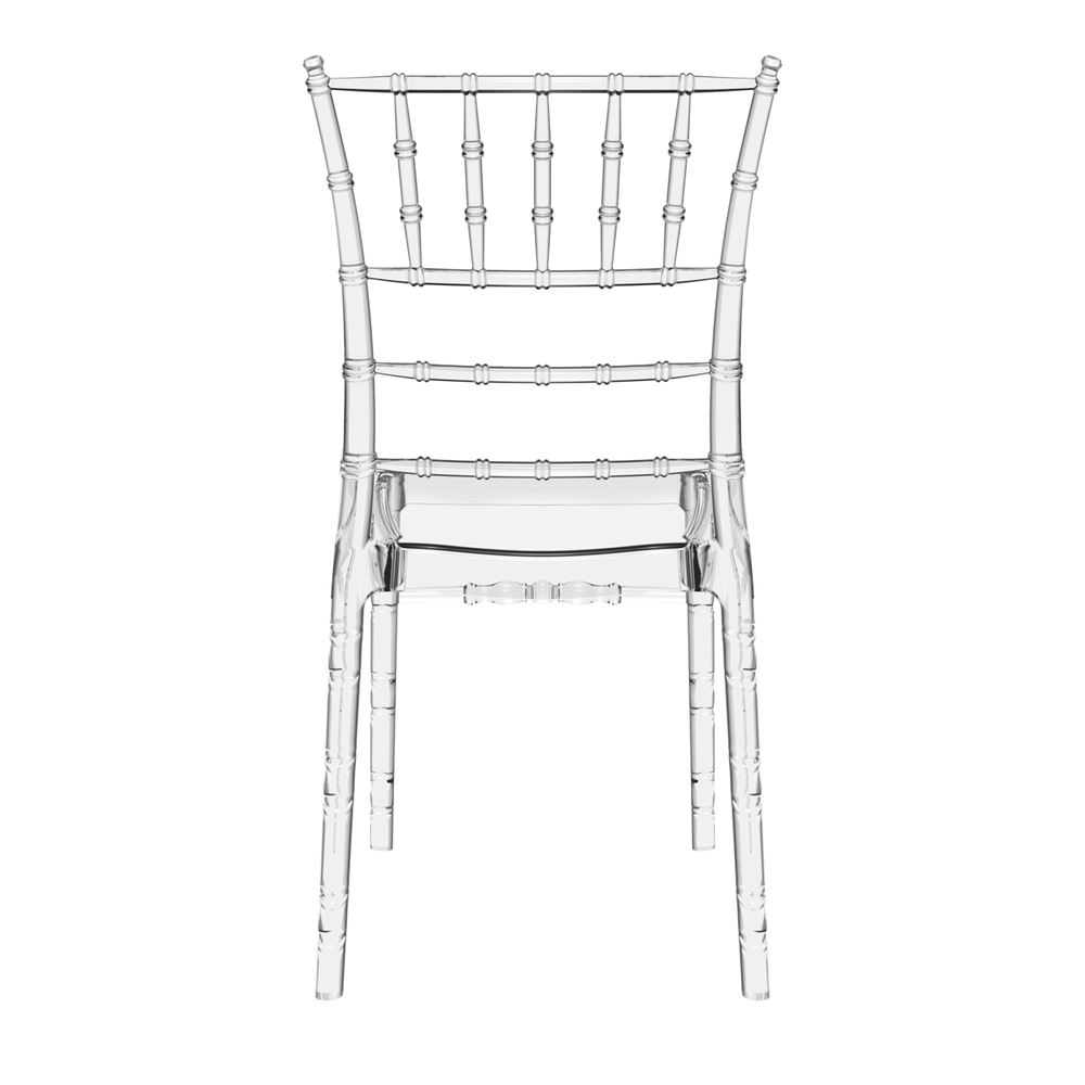 Chiavari Side Chair Clear Transparent Back
