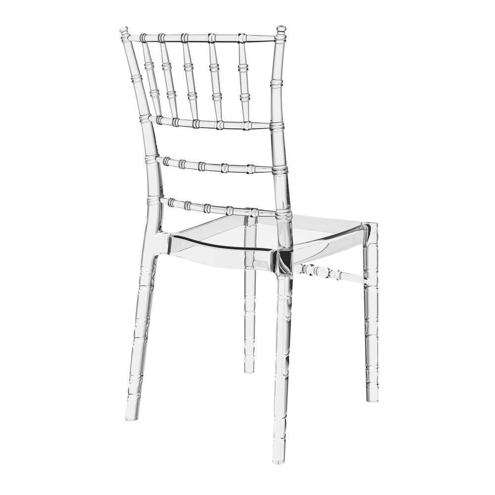 Chiavari Side Chair Clear Transparent Side
