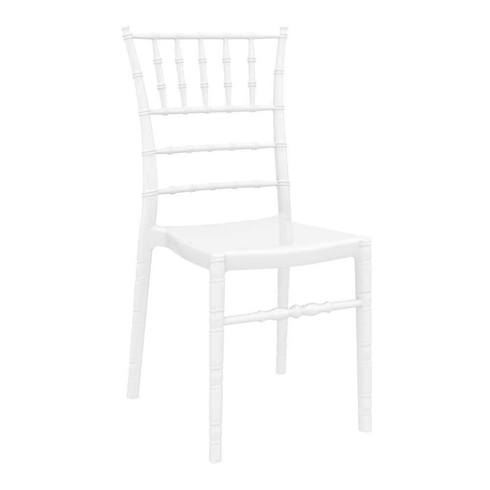 Chiavari Side Chair Glossy White
