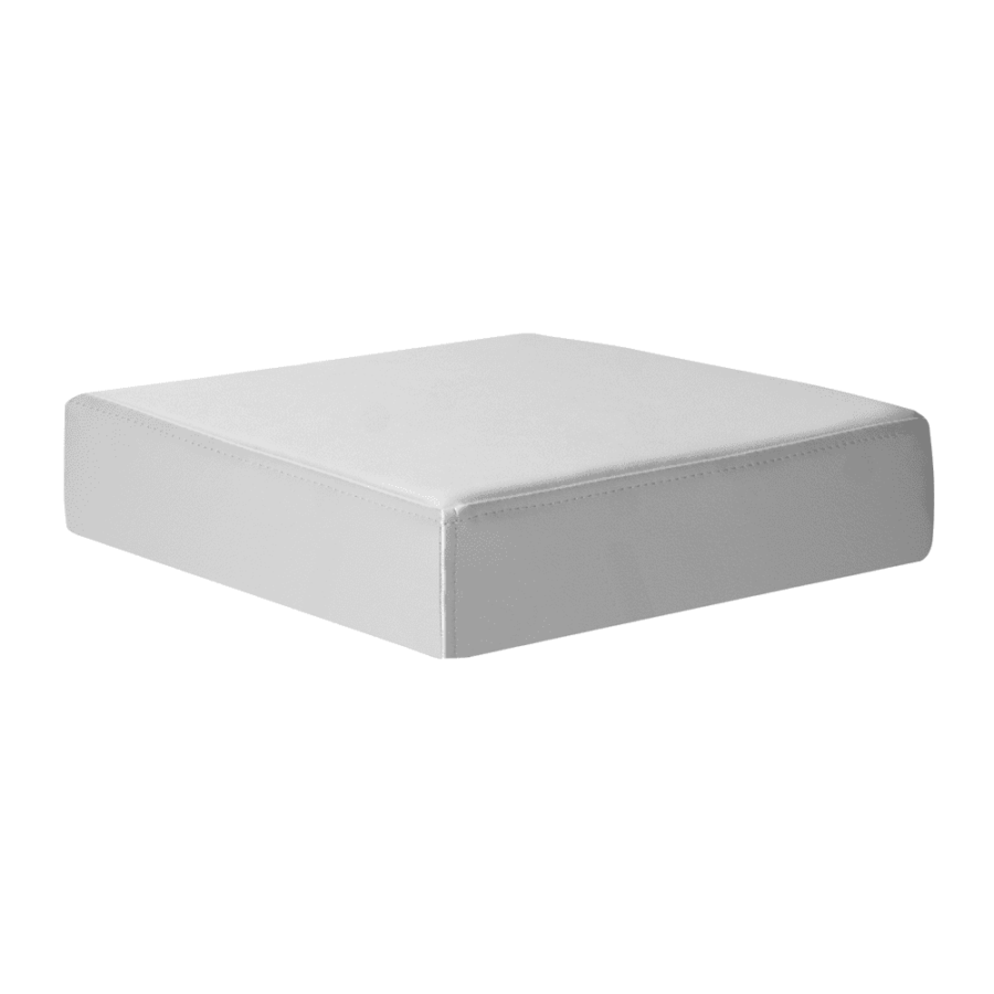 Kubo Smart Bar Stool Seat Pad White Faux Leather