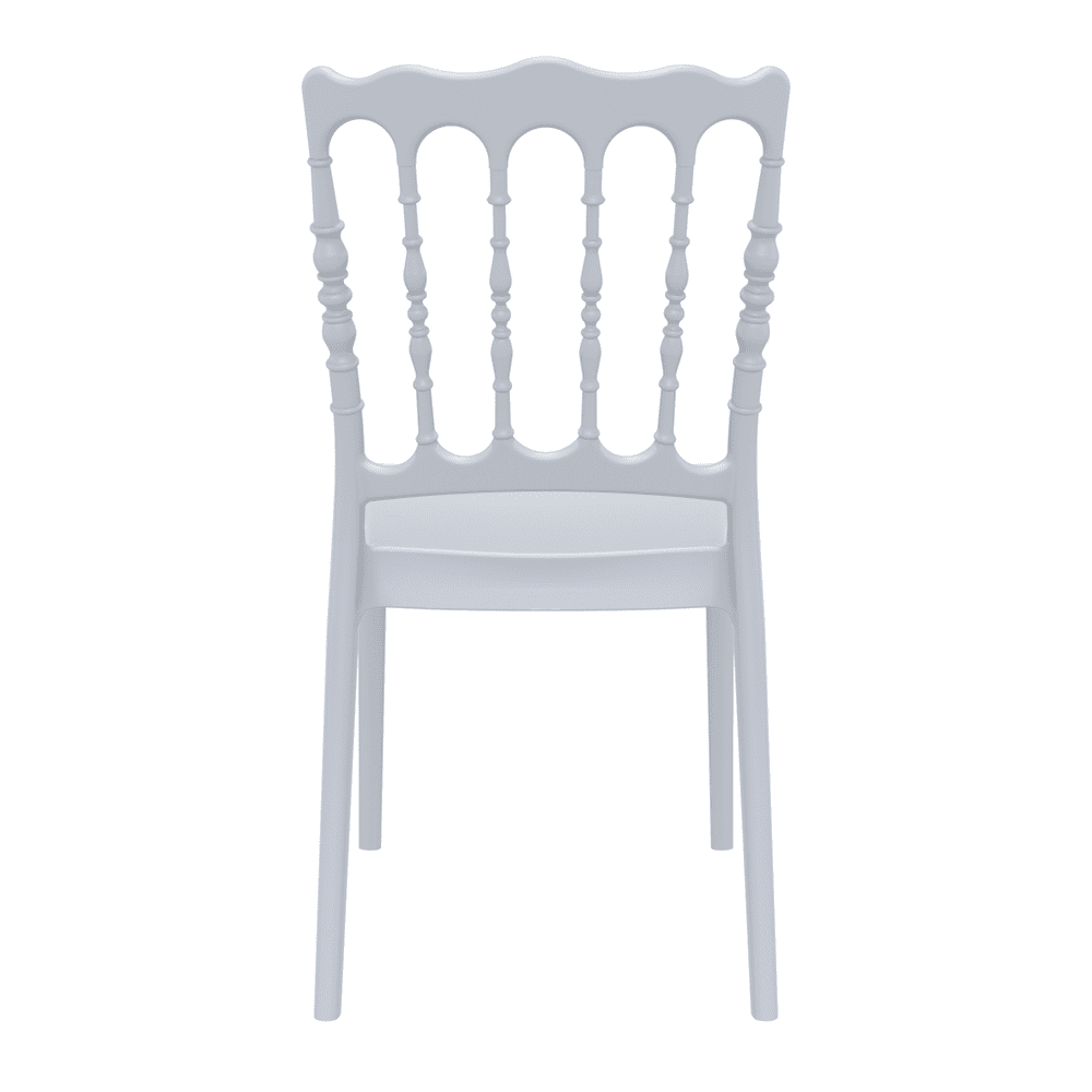 Napoleon Side Chair Silver Grey Back