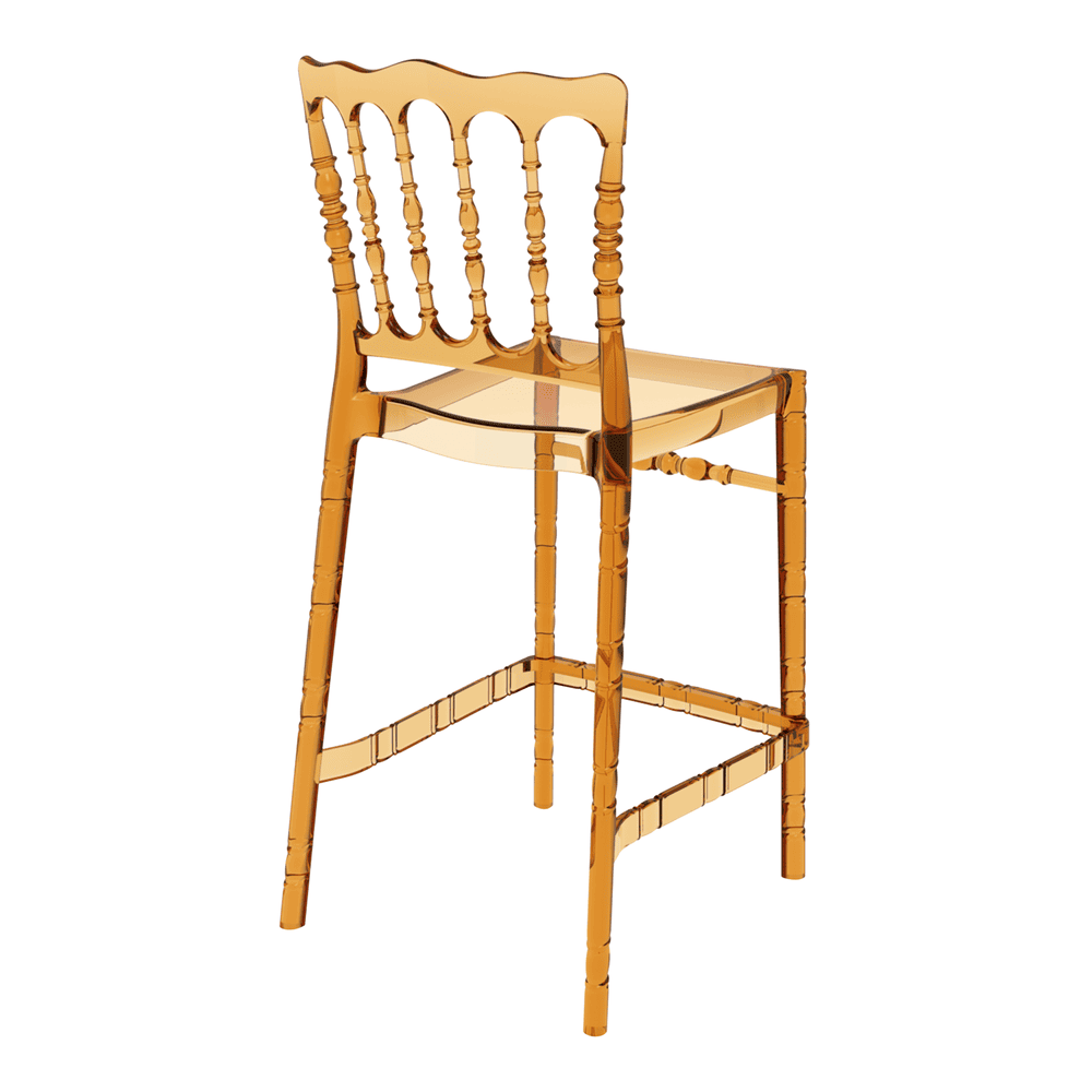 Opera Bar Stool 65 Amber Transparent Back