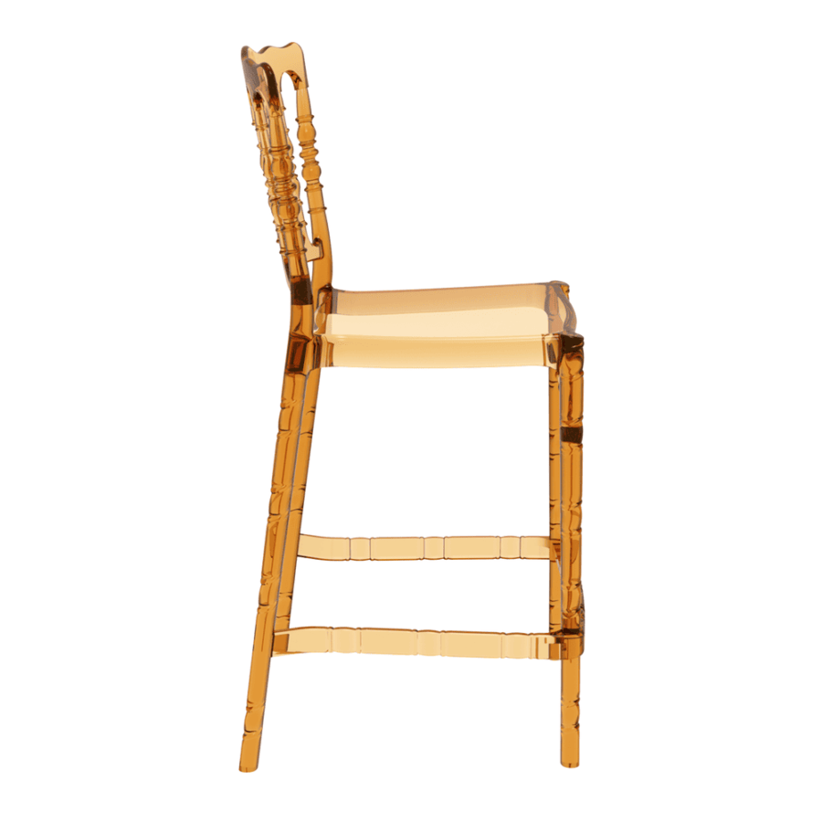 Opera Bar Stool 65 Amber Transparent Side