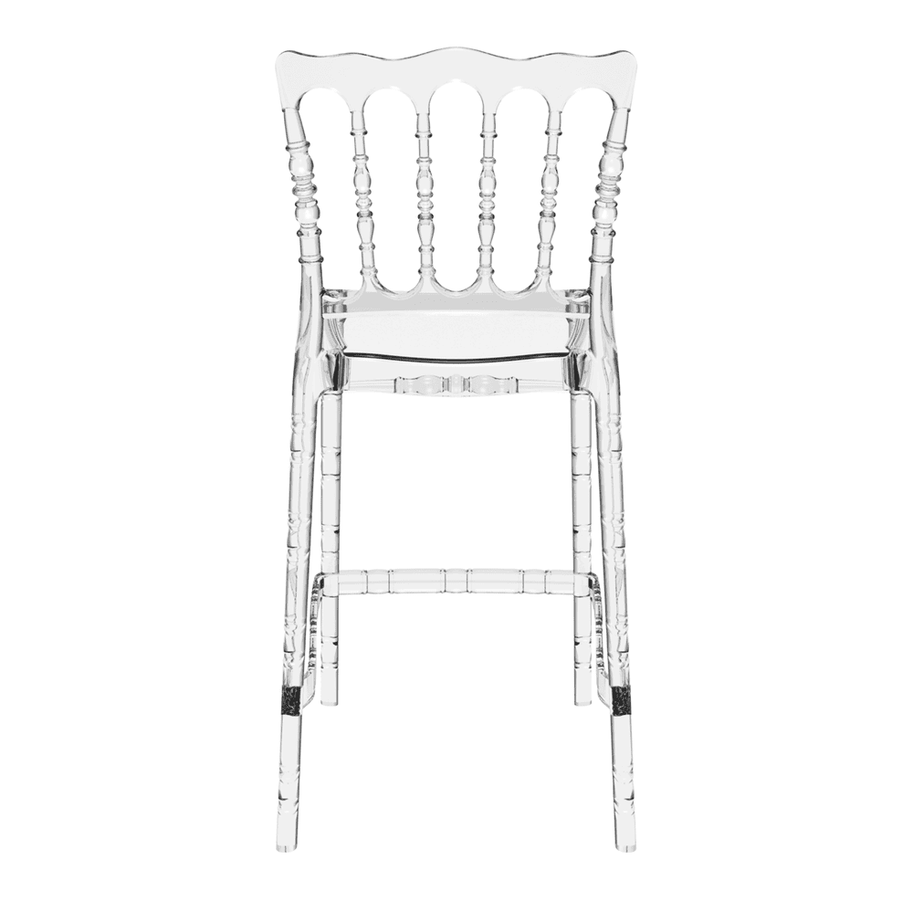 Opera Bar Stool 65 Clear Transparent Back