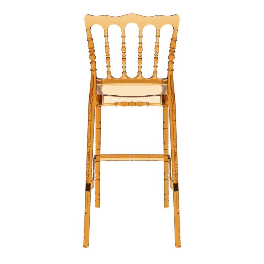 Opera Bar Stool 75 Amber Transparent Back