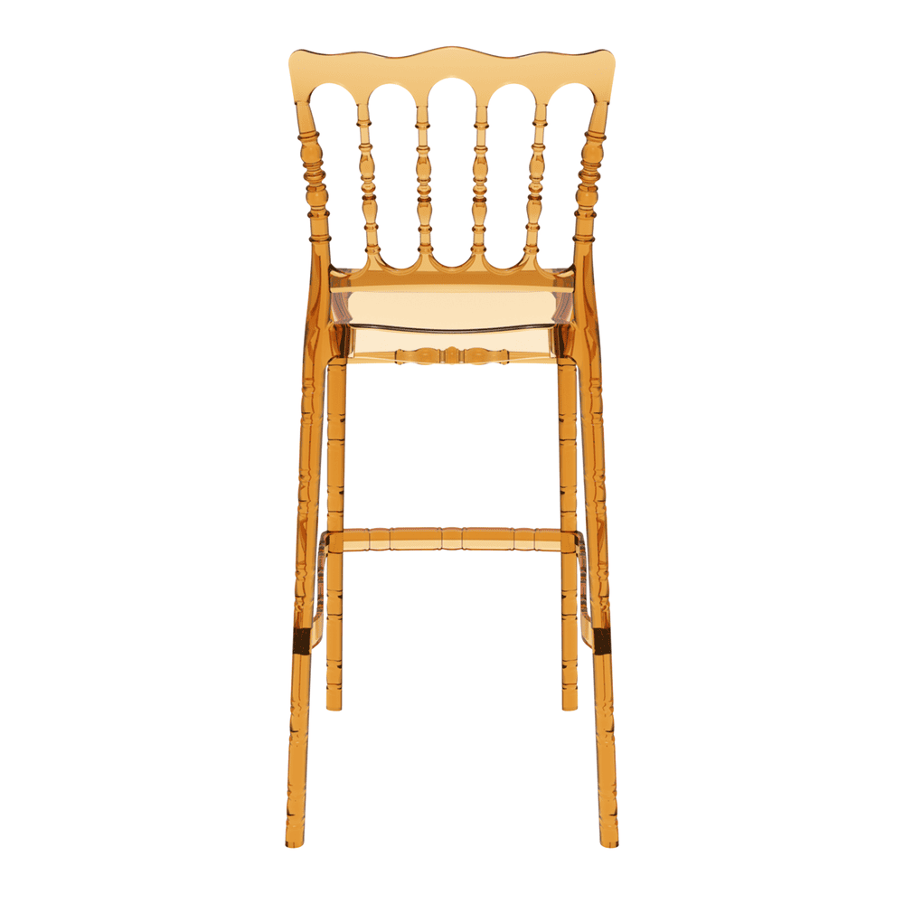 Opera Bar Stool 75 Amber Transparent Back
