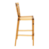 Opera Bar Stool 75 Amber Transparent Side