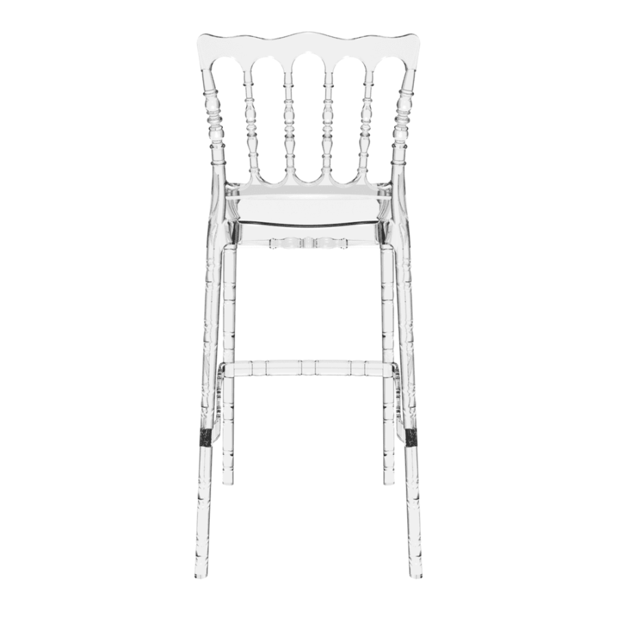 Opera Bar Stool 75 Clear Transparent Back