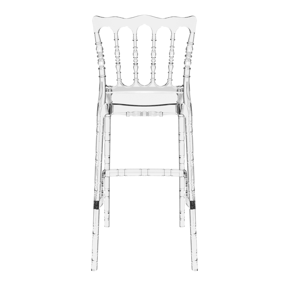 Opera Bar Stool 75 Clear Transparent Back