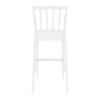 Opera Bar Stool 75 Glossy White Back