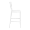 Opera Bar Stool 75 Glossy White Side
