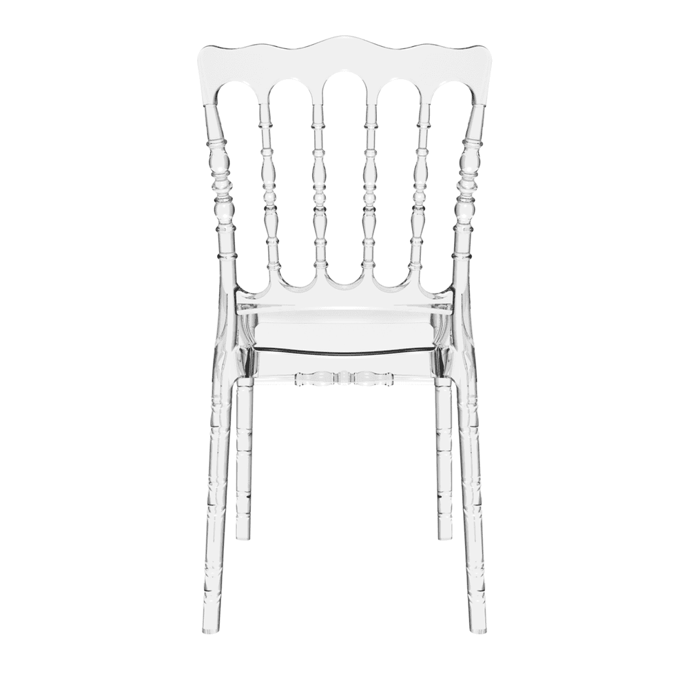 Opera Side Chair Clear Transparent Back