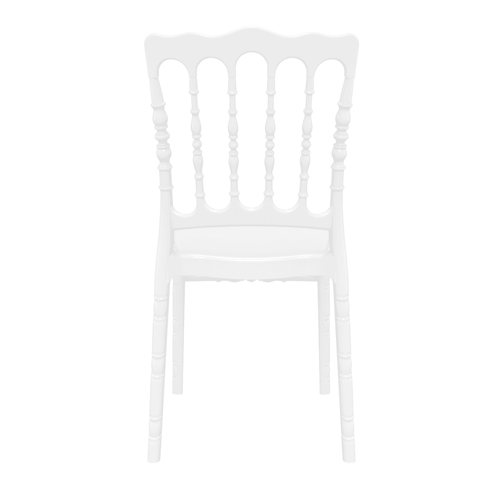 Opera Side Chair Glossy White Back