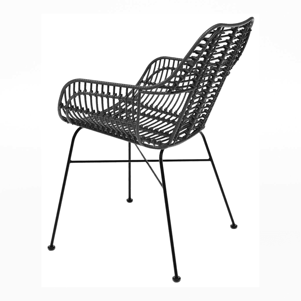 Palm Stacking Armchair Black Back