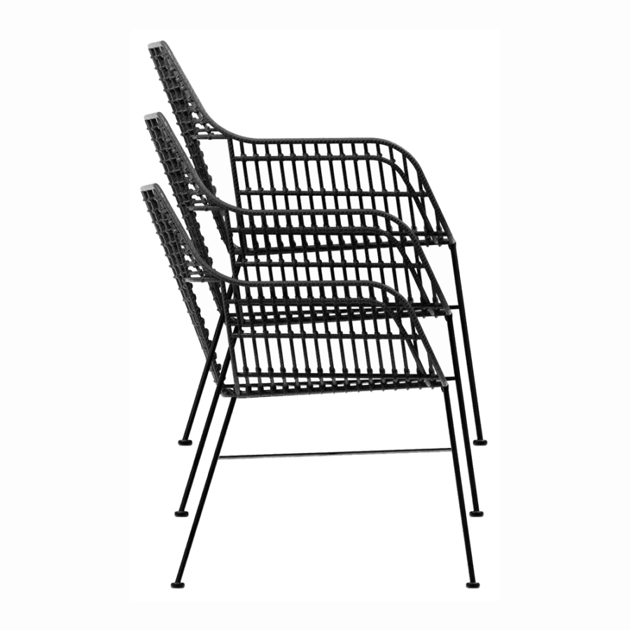 Palm Stacking Armchair Black Stacking