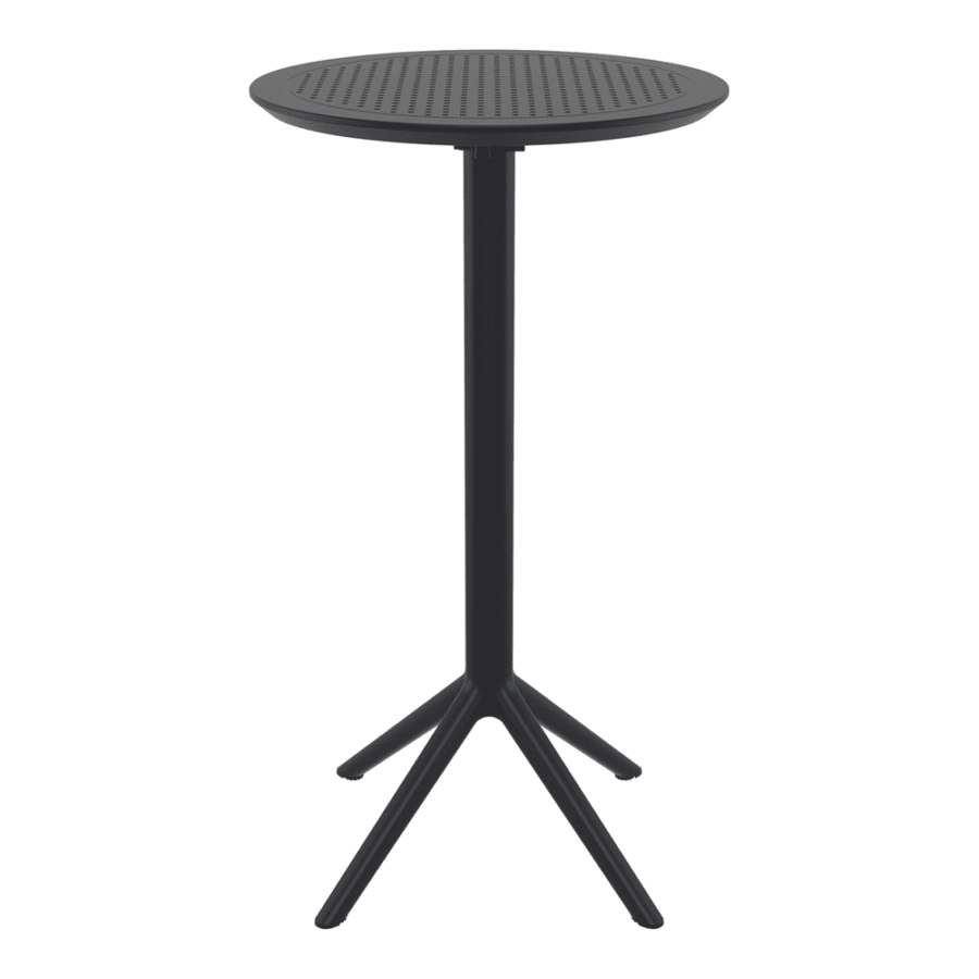 Sky Folding Bar Table 60 Round Black Side