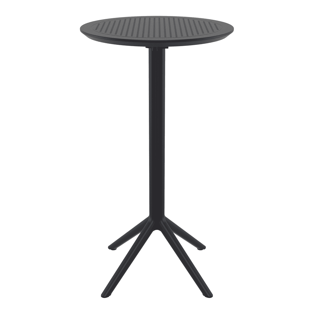 Sky Folding Bar Table 60 Round Black Side