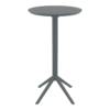 Sky Folding Bar Table 60 Round Dark Grey Side