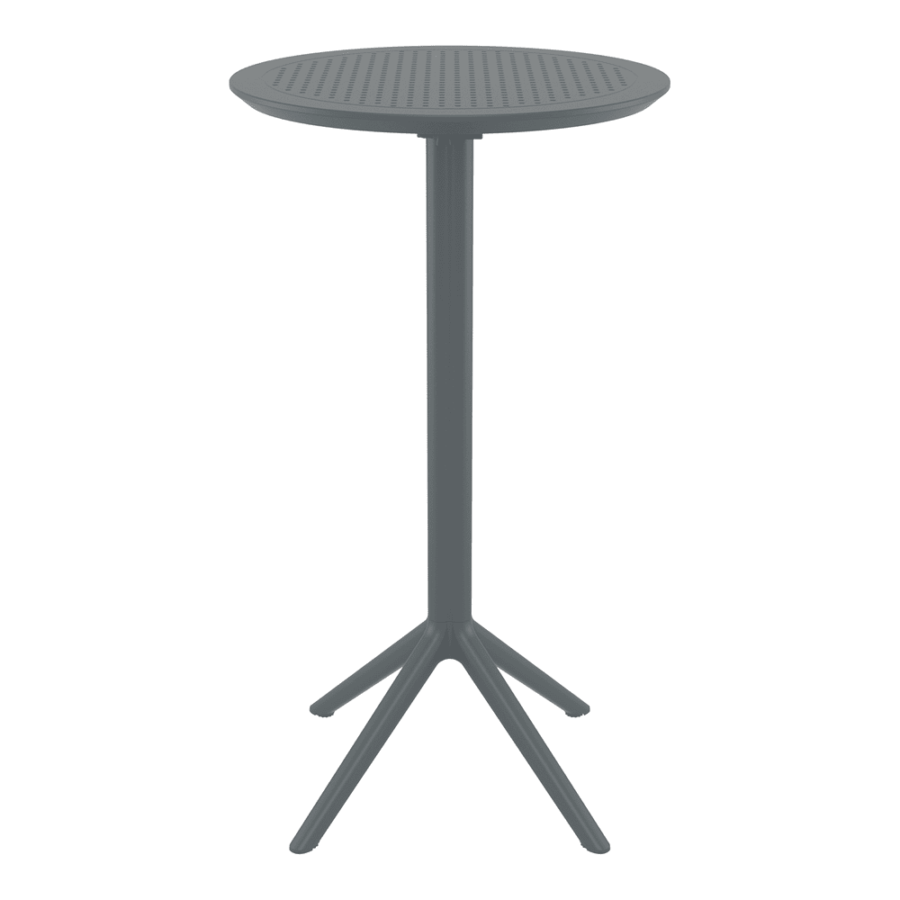 Sky Folding Bar Table 60 Round Dark Grey Side
