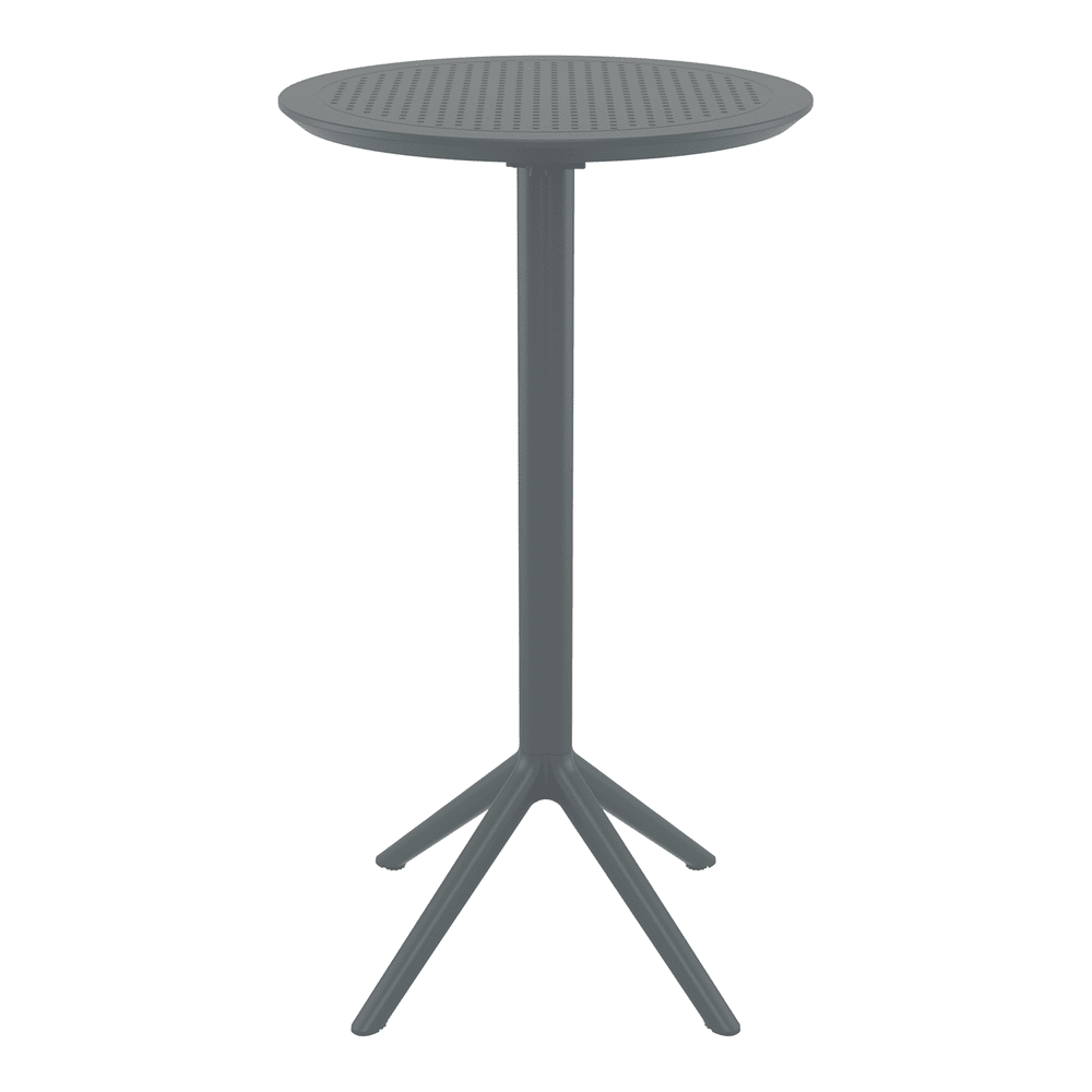 Sky Folding Bar Table 60 Round Dark Grey Side