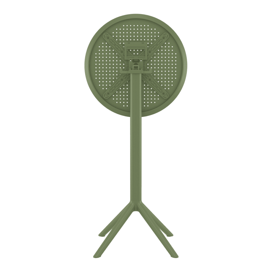 Sky Folding Bar Table 60 Round Olive Green Folding 1