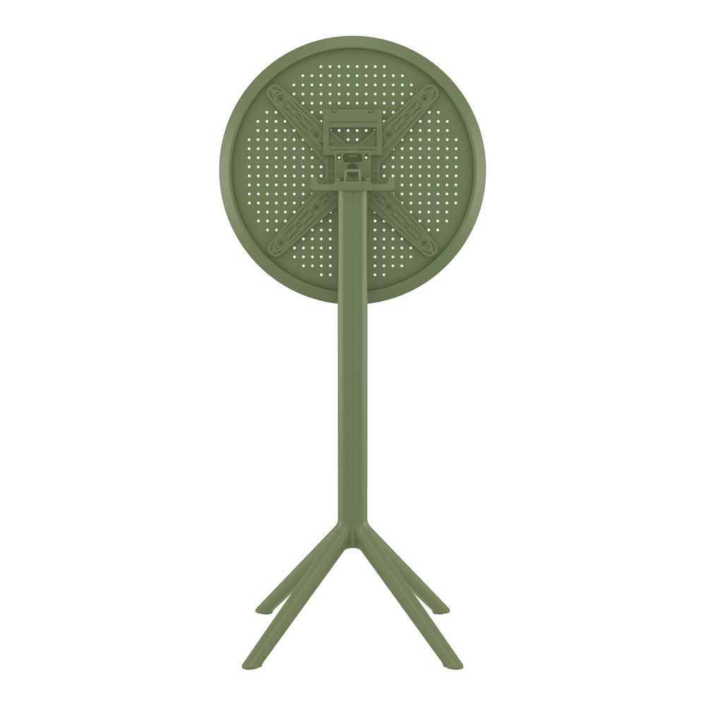 Sky Folding Bar Table 60 Round Olive Green Folding 1