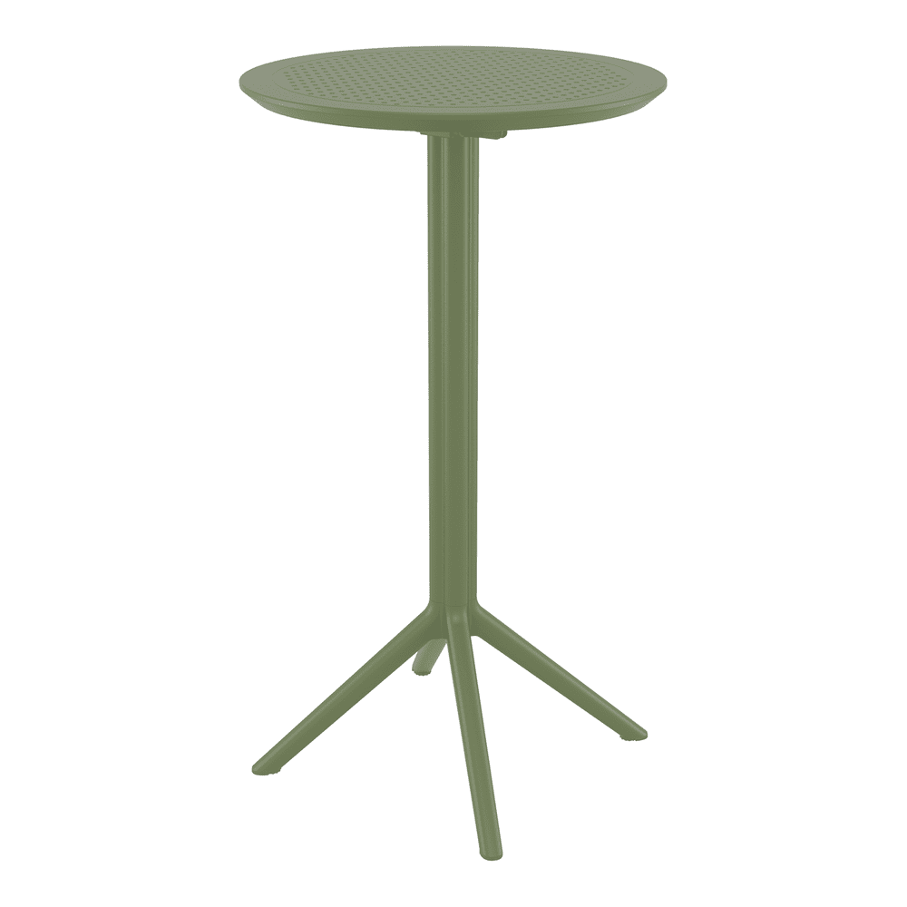 Sky Folding Bar Table 60 Round Olive Green