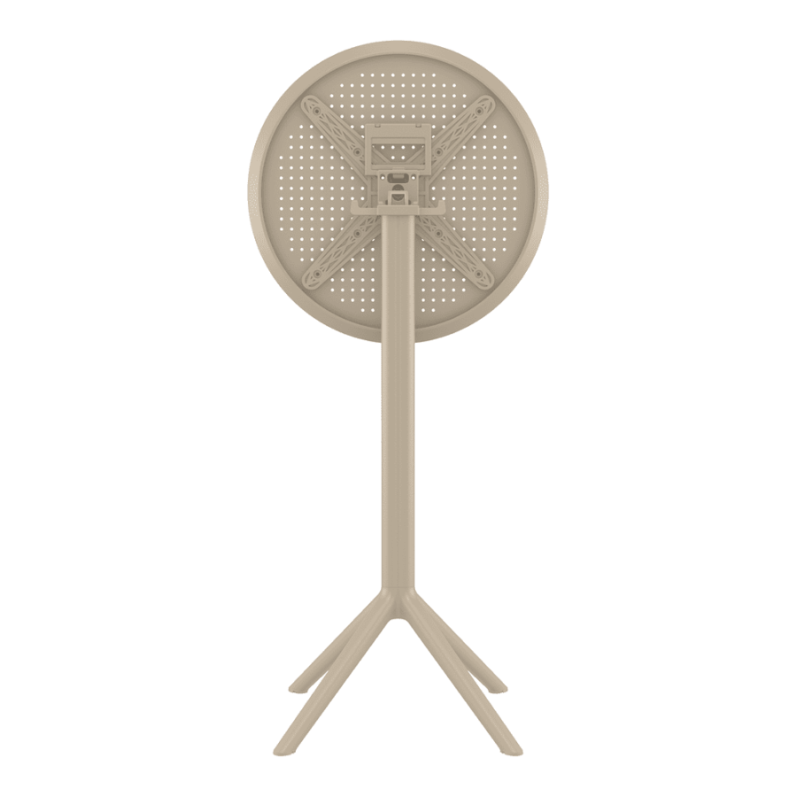 Sky Folding Bar Table 60 Round Taupe Folding 1