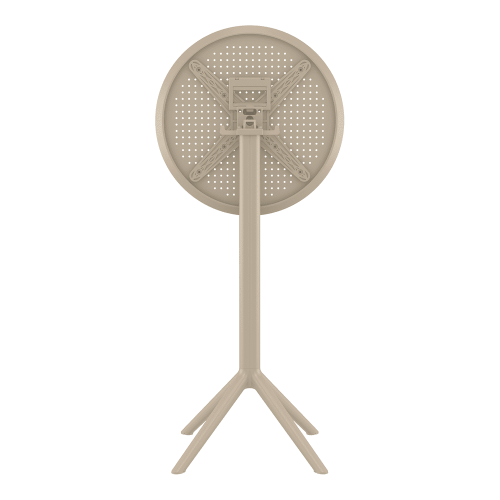 Sky Folding Bar Table 60 Round Taupe Folding 1
