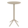 Sky Folding Bar Table 60 Round Taupe Side