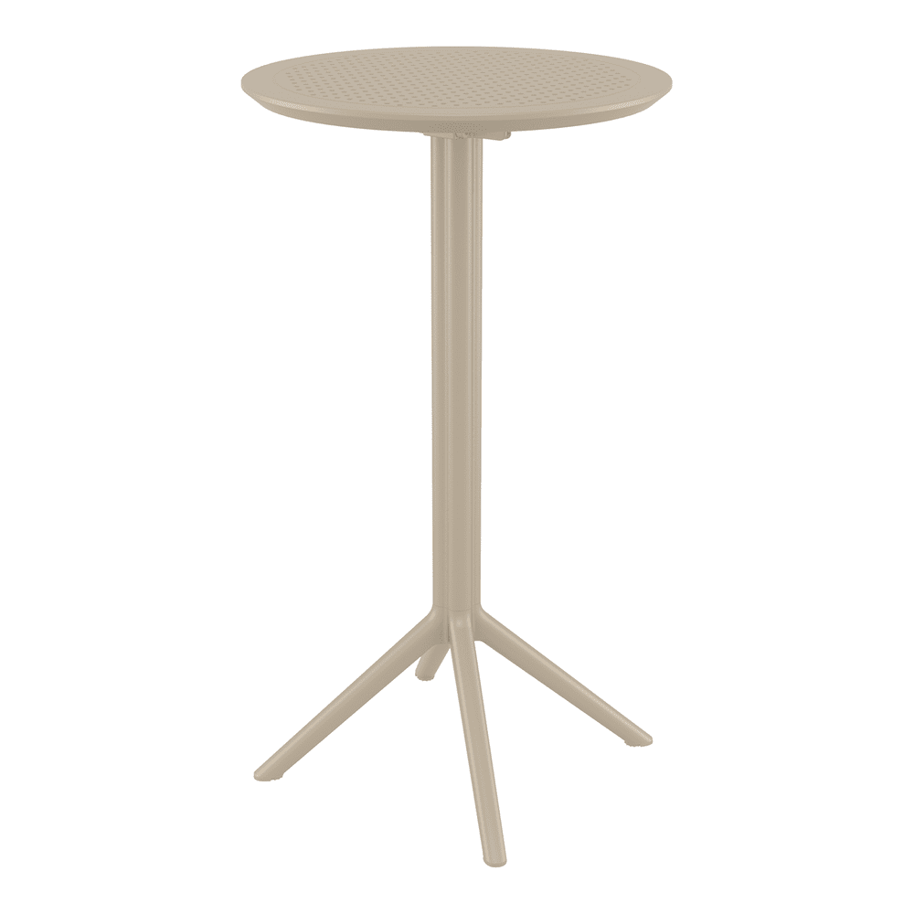 Sky Folding Bar Table 60 Round Taupe
