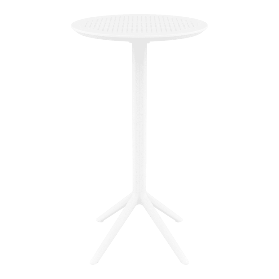 Sky Folding Bar Table 60 Round White Side