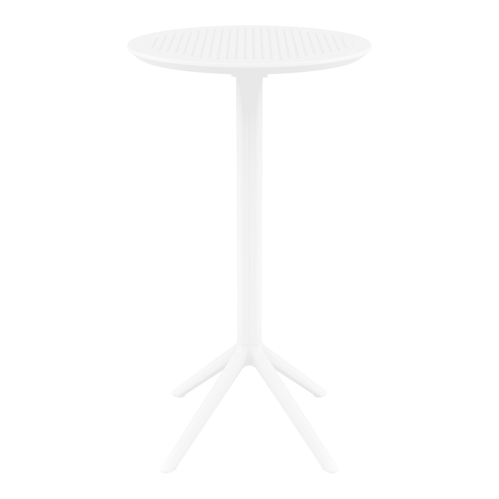 Sky Folding Bar Table 60 Round White Side