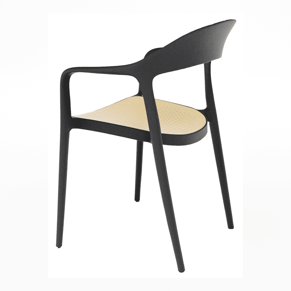 Wave Stacking Armchair Black Back