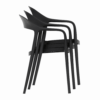 Wave Stacking Armchair Black Stacking