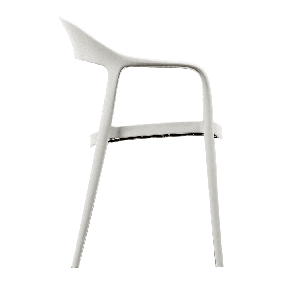 Wave Stacking Armchair White Side